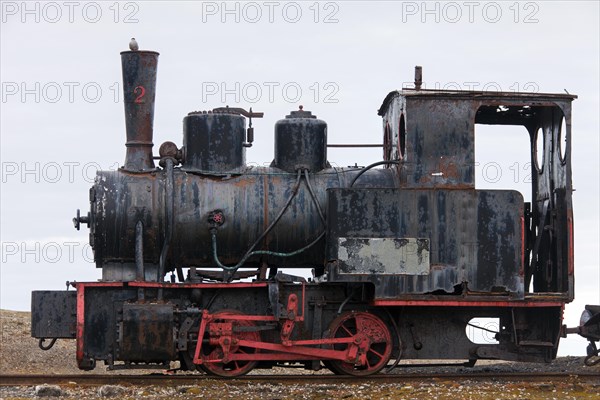 Old mining train at Ny Alesund