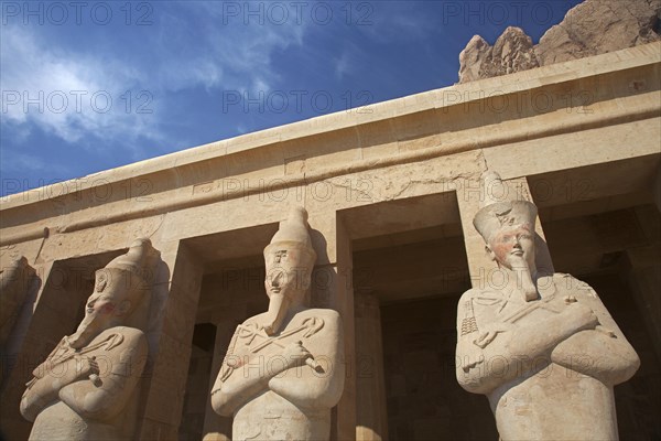 Osirian statues at the Mortuary Temple of Queen Hatshepsut