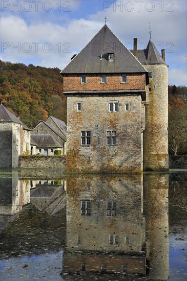 13th Century keep of Castle Carondelet at Crupet in the Ardennes