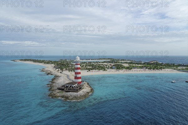 View of the private island of the cruise line MSC Cruises
