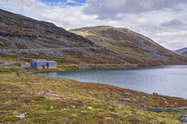 Mountain hut in autumn