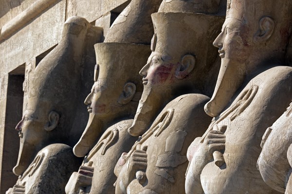 Osirian statues at the Mortuary Temple of Queen Hatshepsut