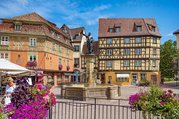 Schwendi Fountain in Little Venice of Colmar in Alsace