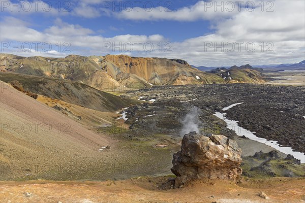 Steam from fumarole