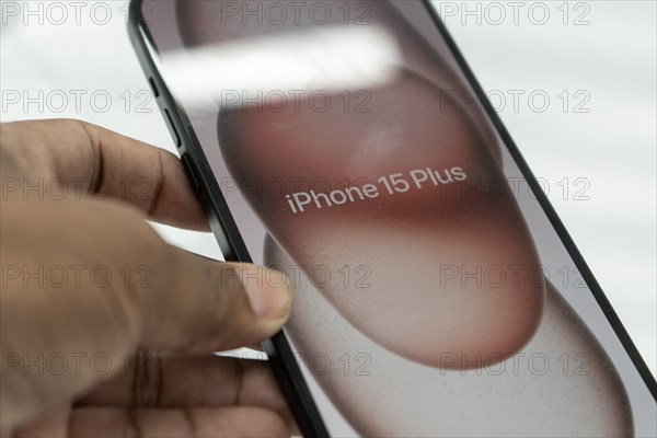 Apple iPhone 15 series smartphones displayed in an Apple authorised reseller store iTech during the devices first day of sale in Guwahati