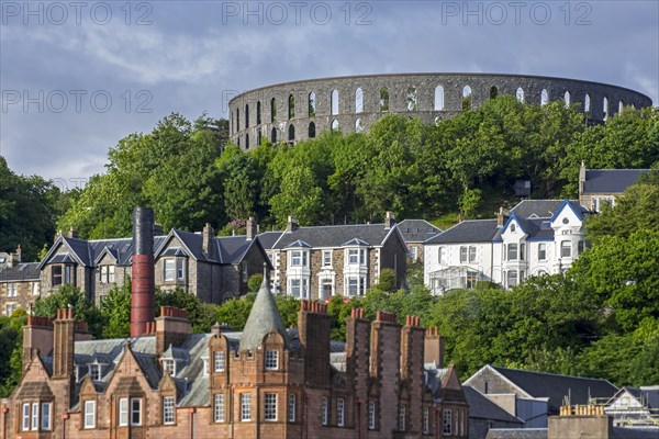 McCaig's Tower on Battery Hill overlooking the city Oban