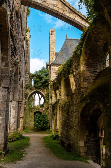 Ruins of the church of Abbaye de Beauport in the village of Paimpol