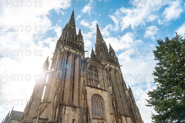 Sunrise at the Saint Corentin cathedral