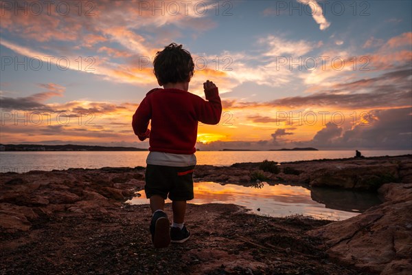 Sunset in Ibiza on vacation