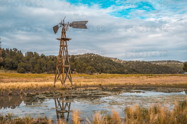 A rural wind meter on the way to Zion National Park