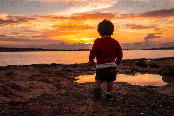 Sunset in Ibiza on vacation