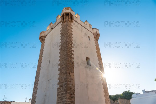 Torre de Guzman in the summer sunset of Conil de la Frontera