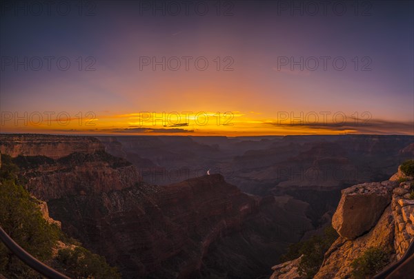 Beautiful sunset at the Hopi Point of the Grand Canyon. Arizona