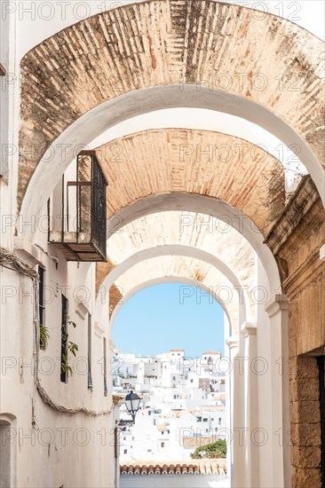 Beautiful arches and white houses of Vejer de la Frontera