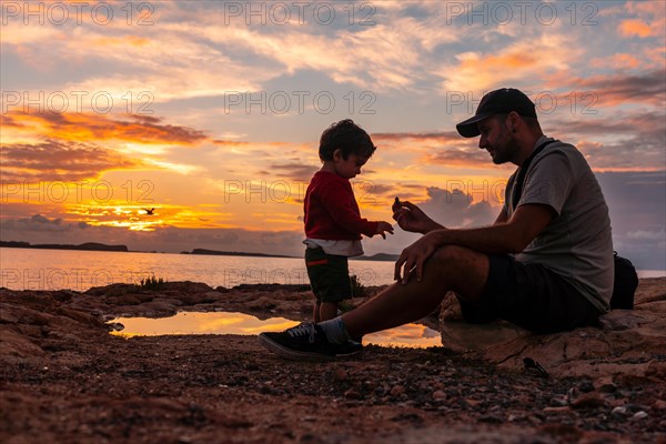 Sunset in Ibiza on vacation