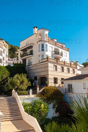 White houses in the municipality of Mijas in Malaga. Andalusia