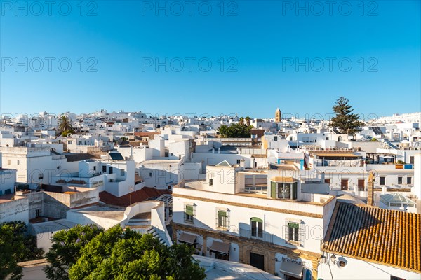 Panoramic view of the town of Conil de la Frontera from the Torre de Guzman