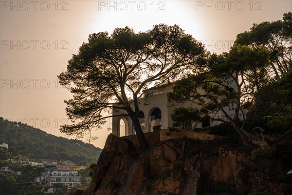 Sunset on the beautiful Tamariu coast on a summer afternoon in the town of Palafrugell. Girona