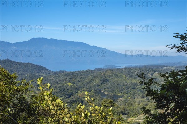 Looking at the lake from the Mirador of the Cerro Azul Meambar National Park