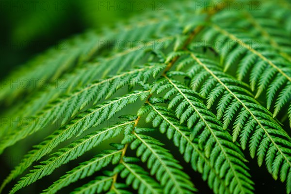 Close up view Sphaeropteris cooperi or Cyathea cooperi lacy tree fern