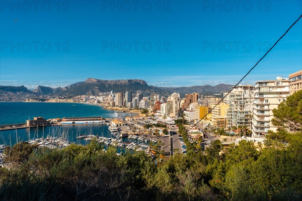 View on the ascent to the Penon de Ifach Natural Park in the city of Calpe