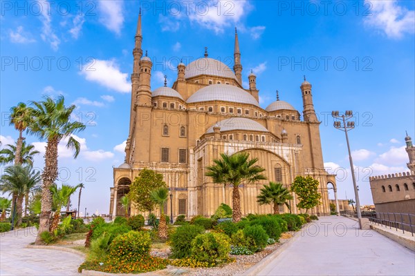 The impressive Alabaster Mosque in the city of Cairo