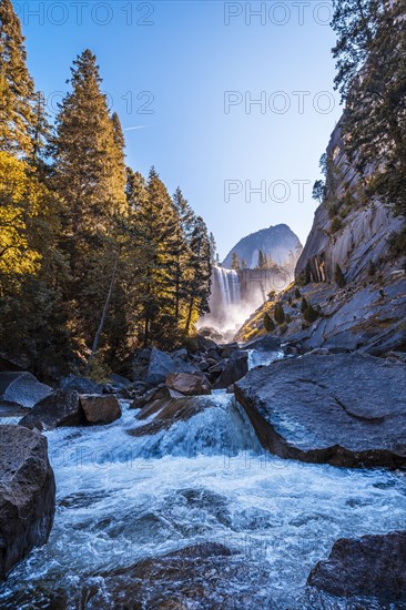 Vernal Falls waterfall of Yosemite National Park