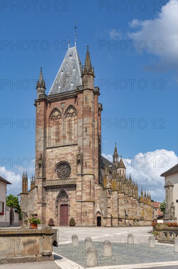 Exterior view of the Collegiate Church of Saint Florentinus today Parish Church of Saint John Baptista