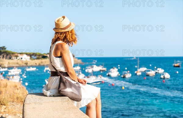 A young woman on vacation in Cadaques