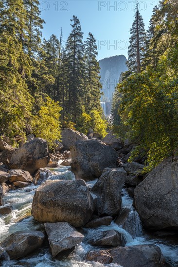 Vernal Falls waterfall of Yosemite National Park