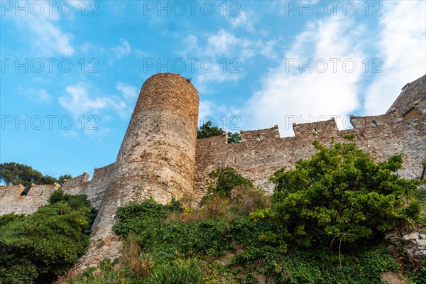 Castle of the city of Tossa de Mar in summer