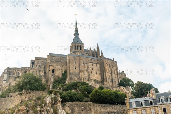 The famous Mont Saint-Michel Abbey in the Manche department