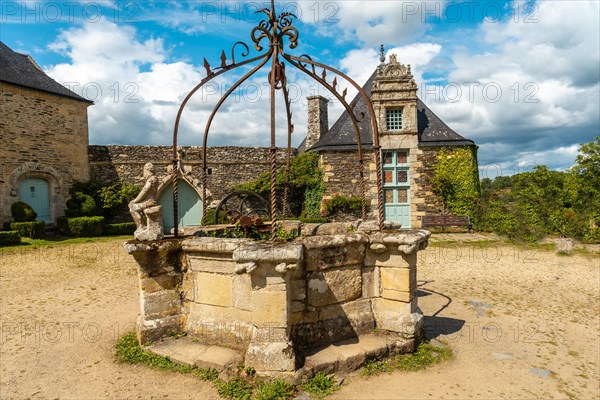 The beautiful Castle Park Rochefort en Terre in the medieval village of Rochefort-en-Terre