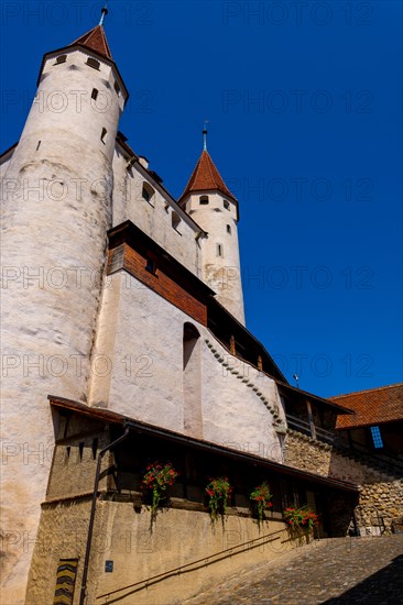 City of Thun with Castle in a Sunny Day in Thun