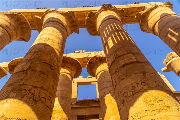 Giant columns of the temple of Karnak