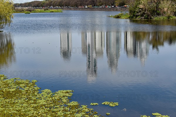 Reflection of the skyline of Puerto Madero