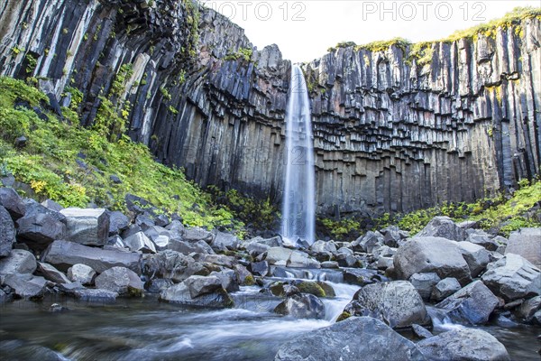 Long exposure at Svartifoss Waterfall