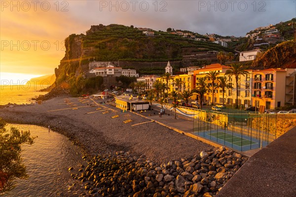 Orange sunset in Ponta do Sol