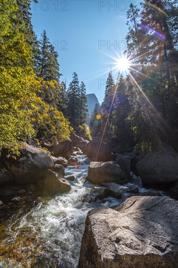 Vernal Falls waterfall of Yosemite National Park