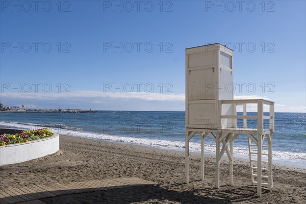 Lifeguard tower on the beach