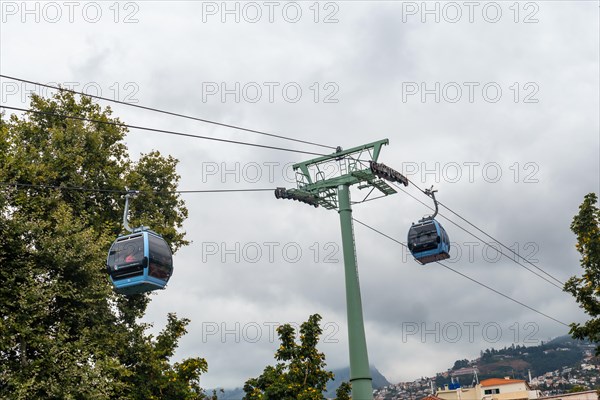 The Funchal cable car that goes up the mountain from the beach. Madeira