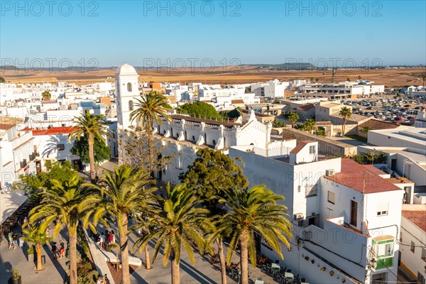 View of the Church of Santa Catalina from the Torre de Guzman in Conil de la Frontera