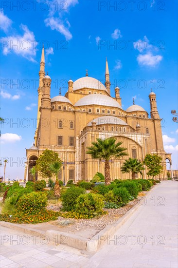 The impressive Alabaster Mosque in the city of Cairo