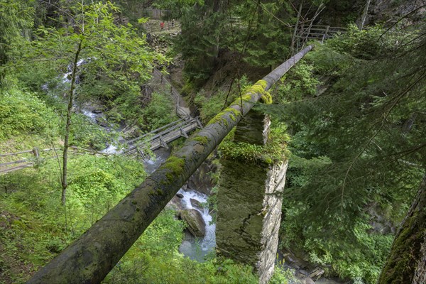 Water pipe leading across the Saldur stream