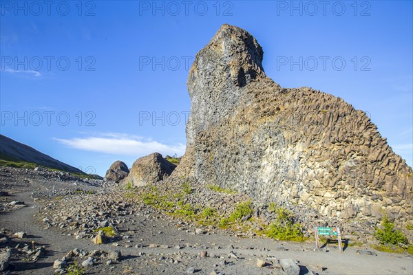 Fantastic stone shapes on the Jokulsargljufur trekking trail