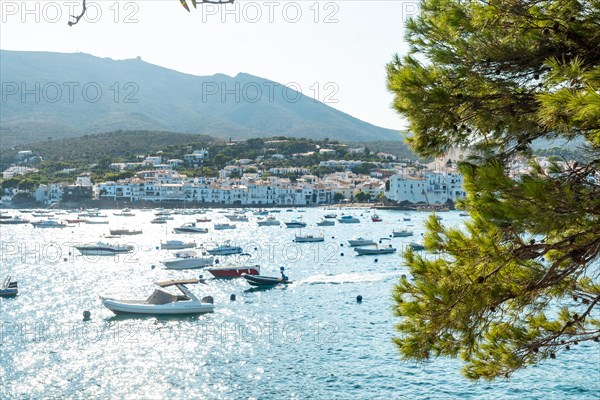 Boats on the beach of the coast of Cadaques