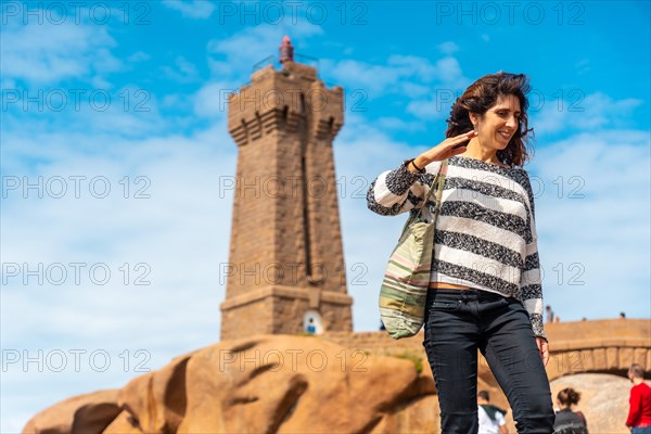 A young woman at the Mean Ruz Lighthouse