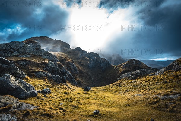 The sun rises on Mount Aiako Harria