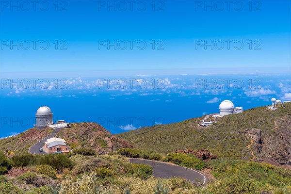 Telescopes from the top of Roque de los Muchachos on top of the Caldera de Taburiente