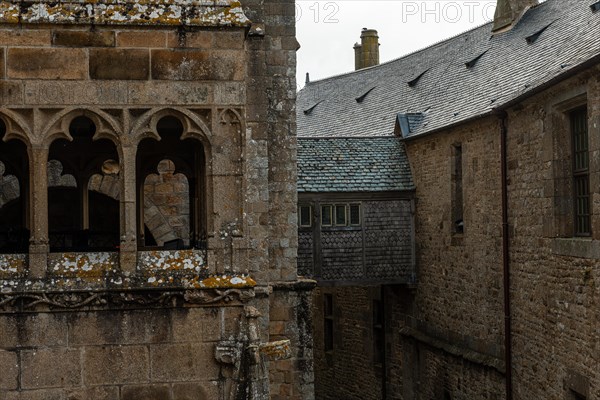 Inside the famous Mont Saint-Michel Abbey